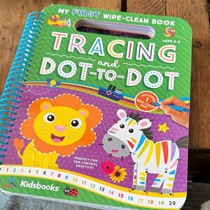 Tracing and Dot-to-Dot Wipe-Clean Book - Gently Used